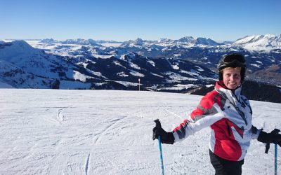 I did it!! I skied down the mountain!